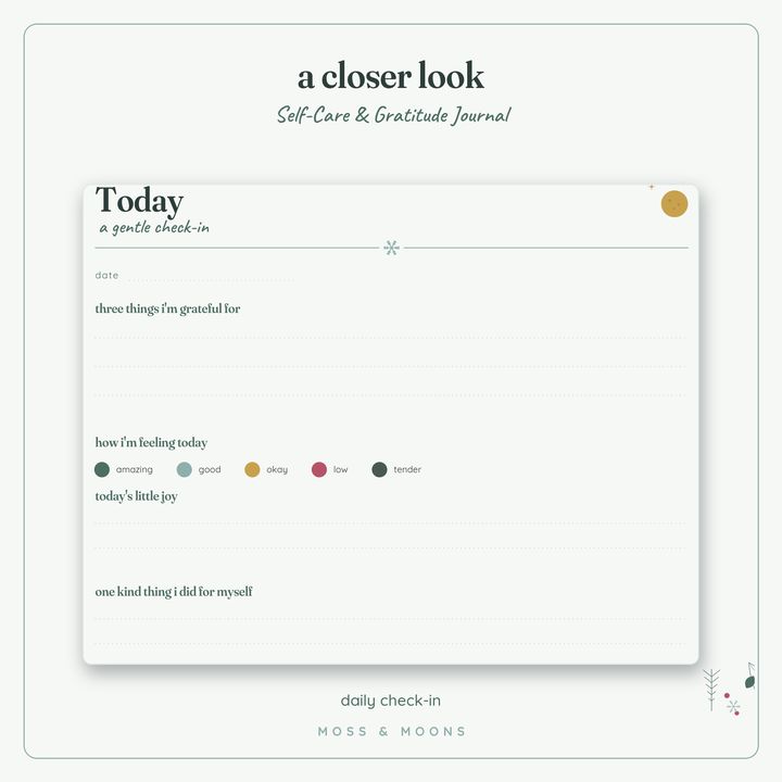 Self-Care Journal detail