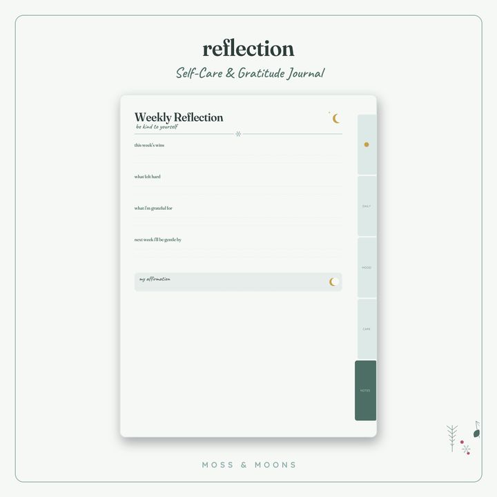 Self-Care Journal inside pages