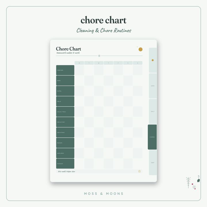 Cleaning & Chores inside pages