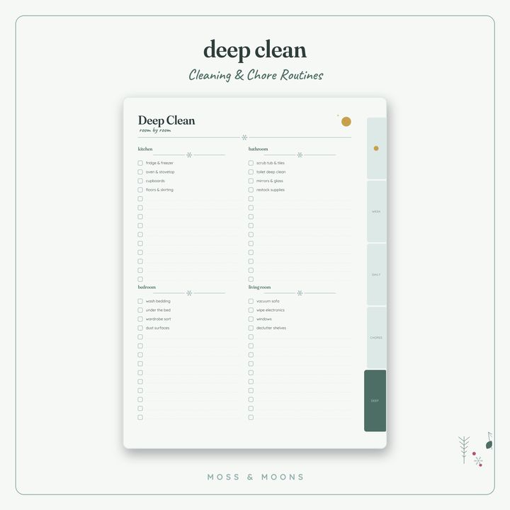 Cleaning & Chores inside pages