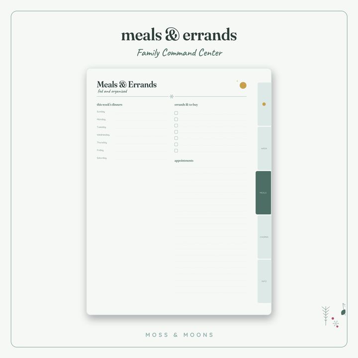 Family Command Center inside pages