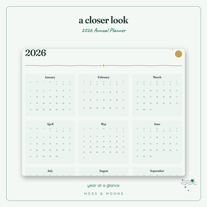 2026 Annual Planner detail