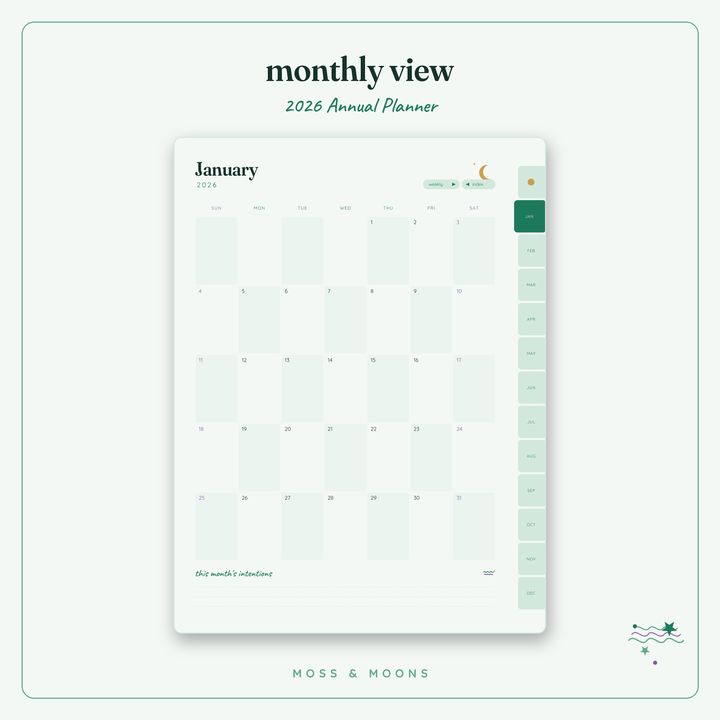 2026 Annual Planner inside pages