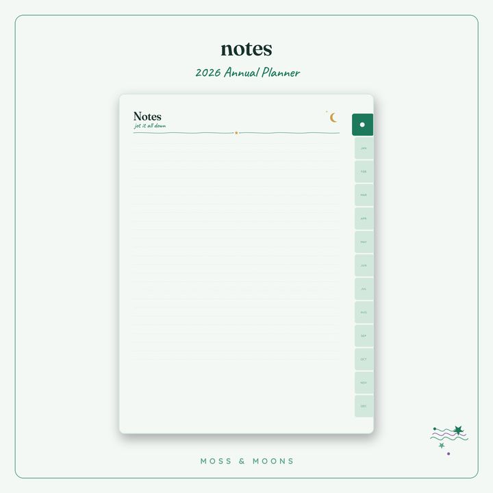 2026 Annual Planner inside pages