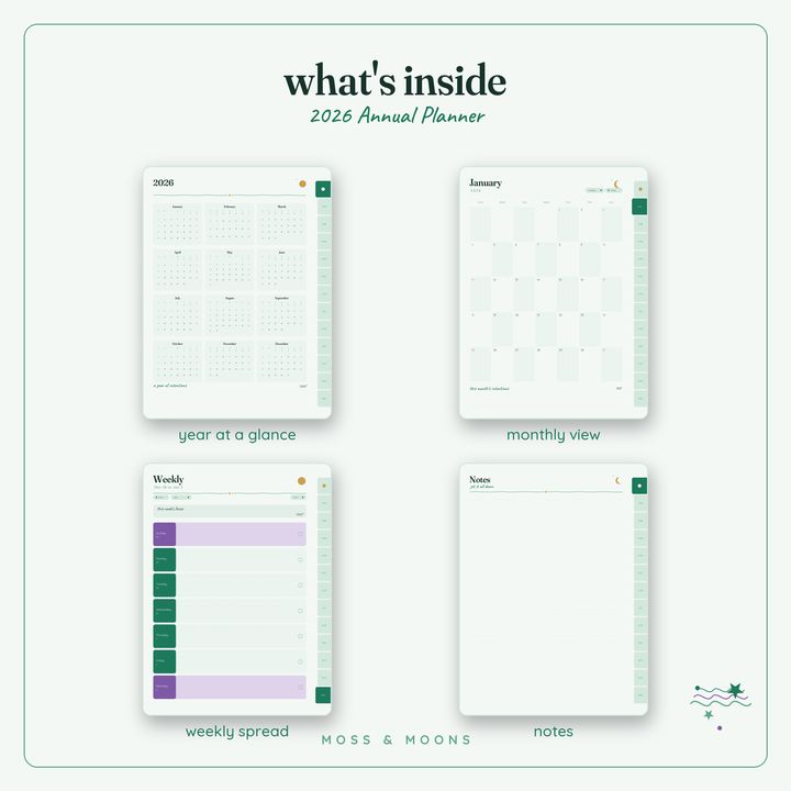Inside the 2026 Annual Planner — Aurora digital planner
