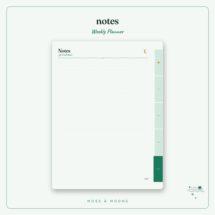 Weekly Planner inside pages