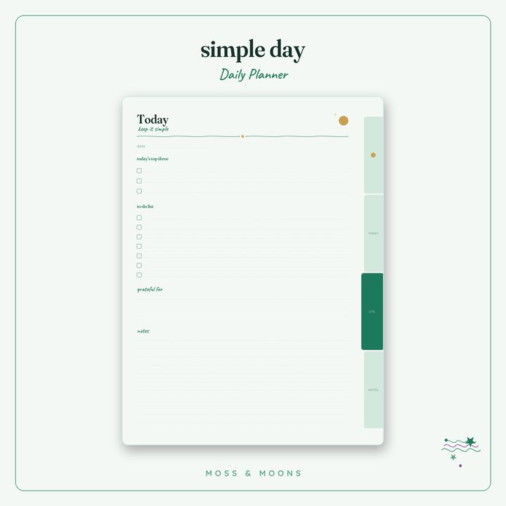 Daily Planner inside pages