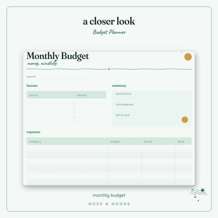 Budget Planner detail