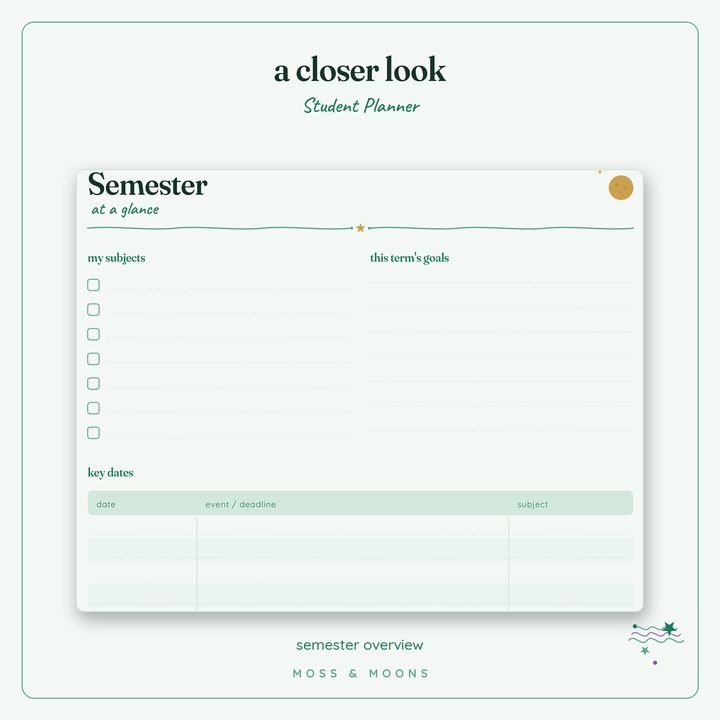 Student Planner detail