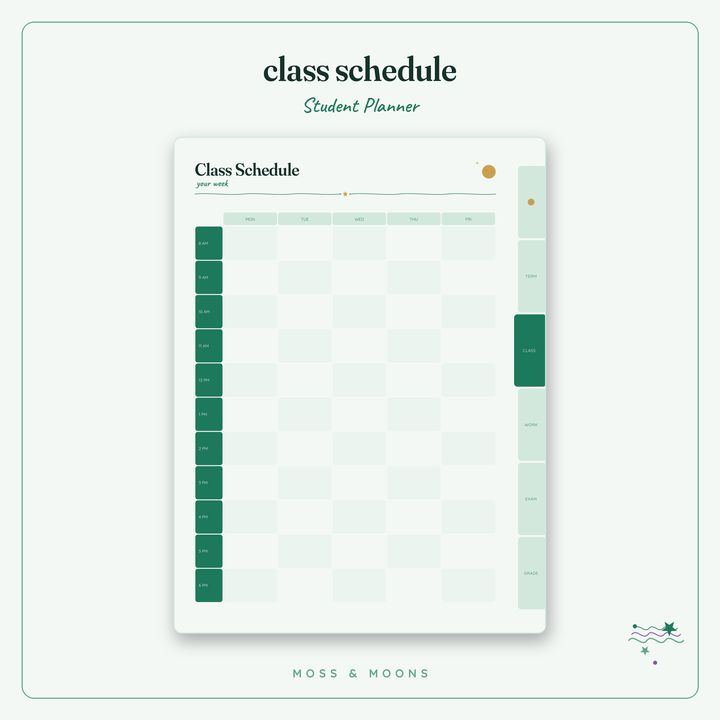 Student Planner inside pages