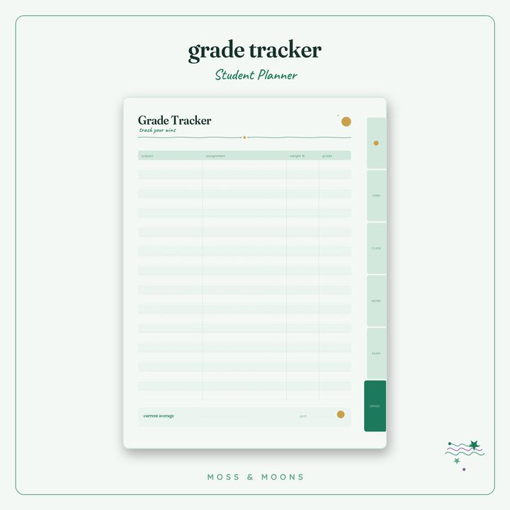 Student Planner inside pages