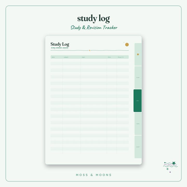 Study & Revision Tracker inside pages
