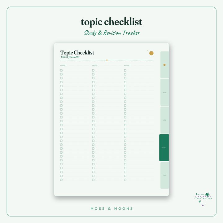 Study & Revision Tracker inside pages