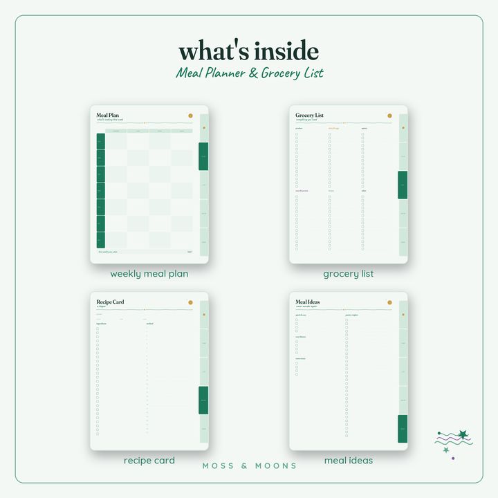 Meal Planner inside pages
