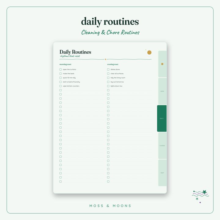 Cleaning & Chores inside pages