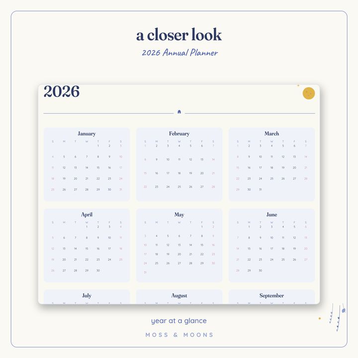 2026 Annual Planner detail