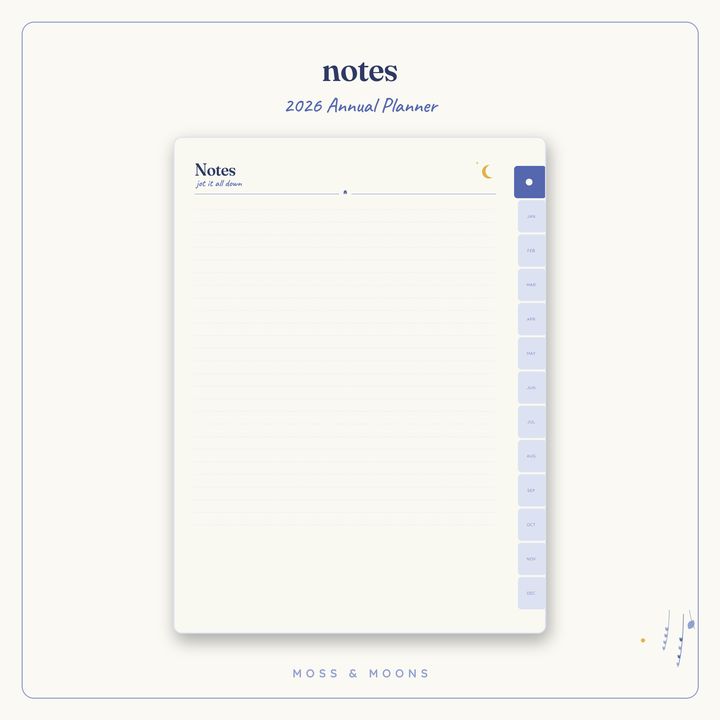 2026 Annual Planner inside pages