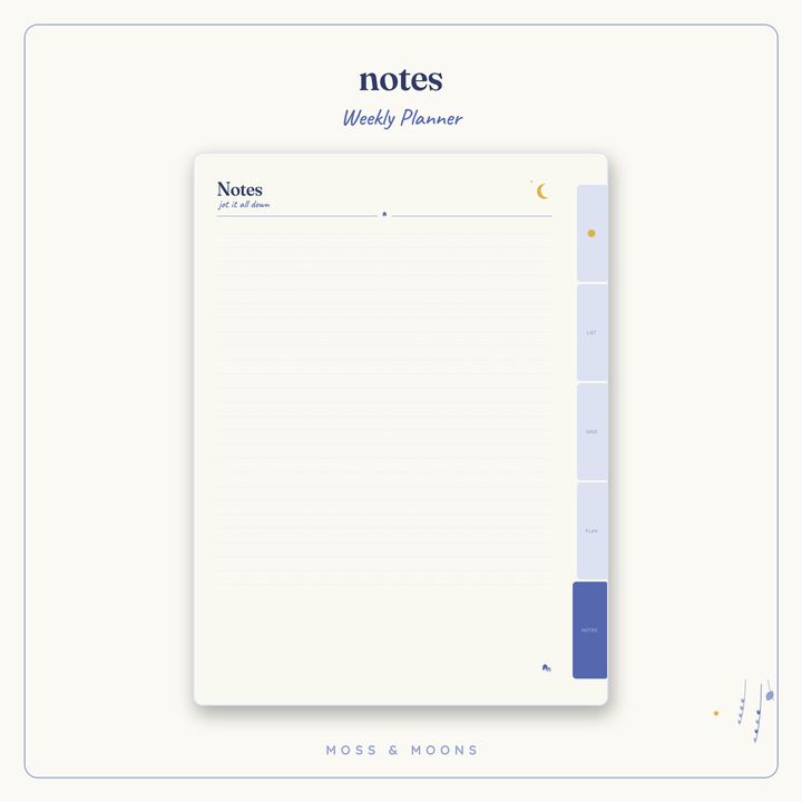 Weekly Planner inside pages