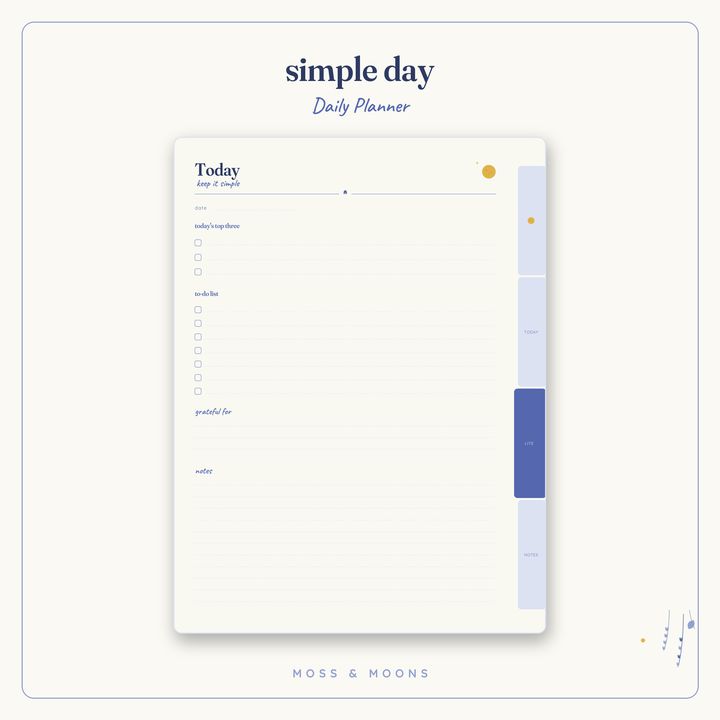 Daily Planner inside pages