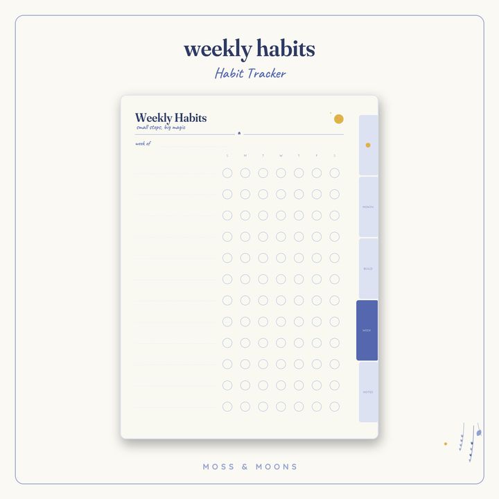 Habit Tracker inside pages