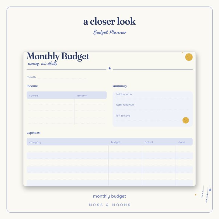 Budget Planner detail