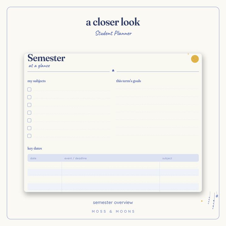 Student Planner detail