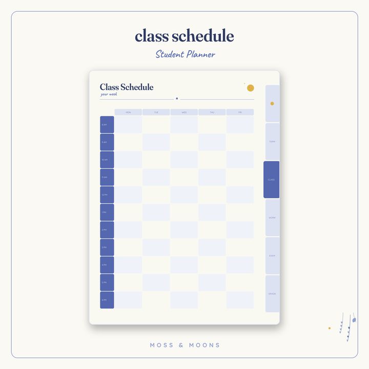 Student Planner inside pages