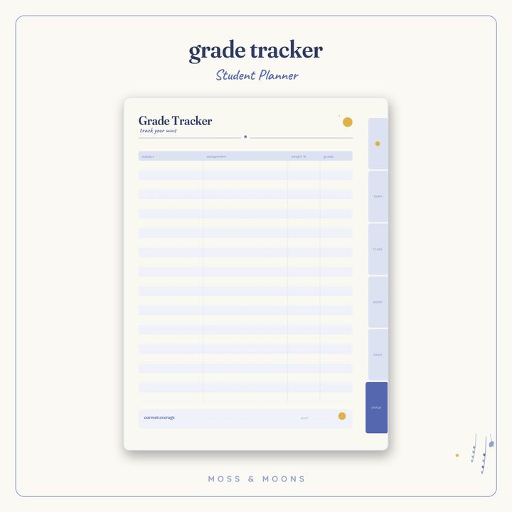 Student Planner inside pages
