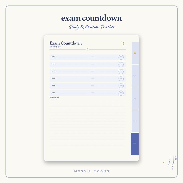 Study & Revision Tracker inside pages