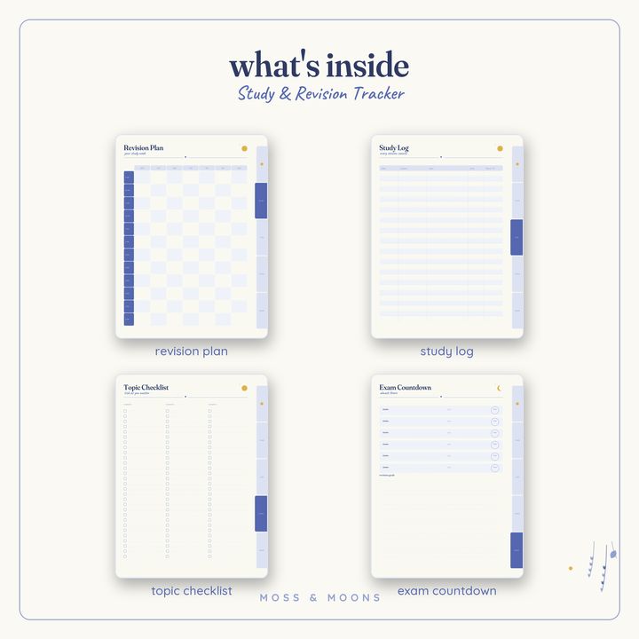 Study & Revision Tracker inside pages