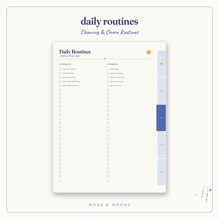 Cleaning & Chores inside pages