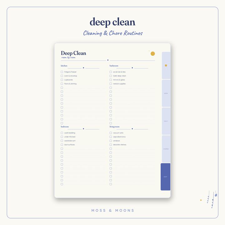 Cleaning & Chores inside pages