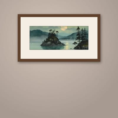 Glass Morning — framed in a styled room