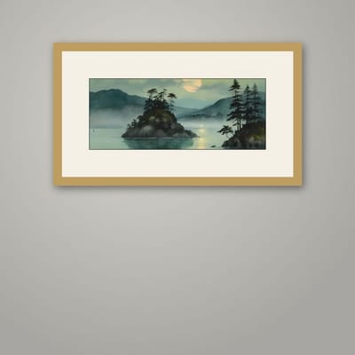 Glass Morning — framed in a styled room