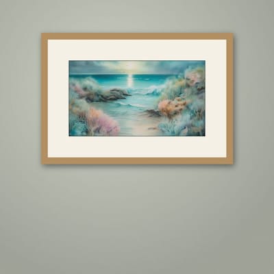 Invitation — framed in a styled room