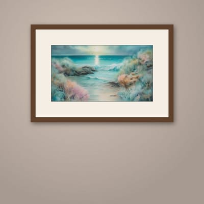 Invitation — framed in a styled room