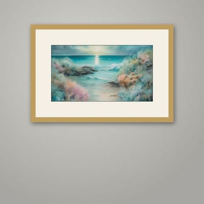 Invitation — framed in a styled room