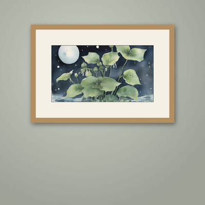 Moonwort — framed in a styled room