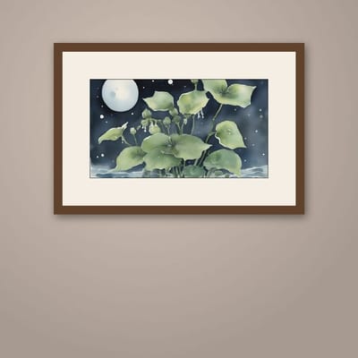 Moonwort — framed in a styled room