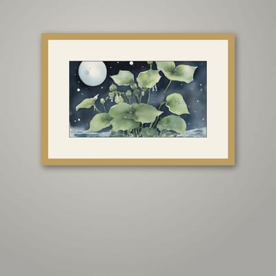Moonwort — framed in a styled room