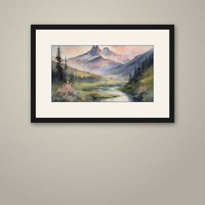 Snowmelt — framed art print on a wall