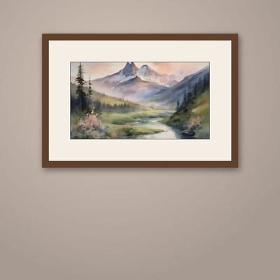 Snowmelt — framed in a styled room