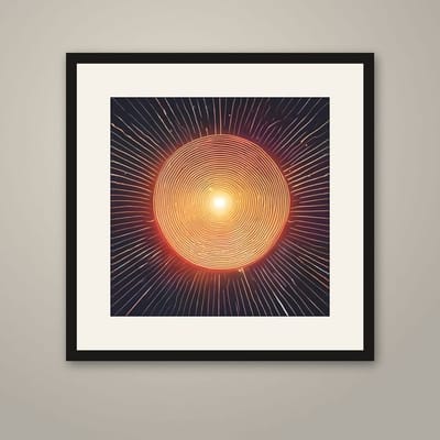 Solar Disc — framed art print on a wall