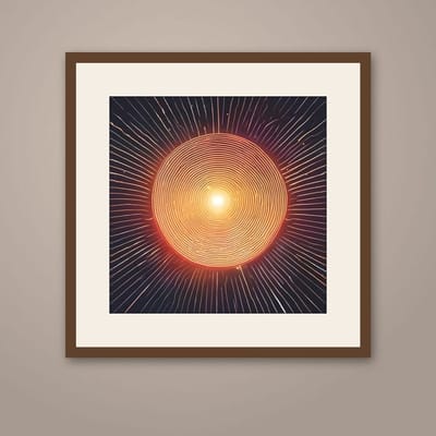 Solar Disc — framed in a styled room