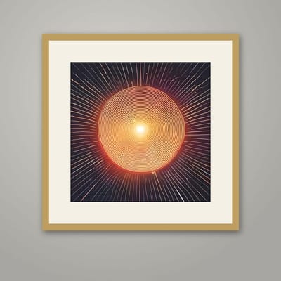 Solar Disc — framed in a styled room