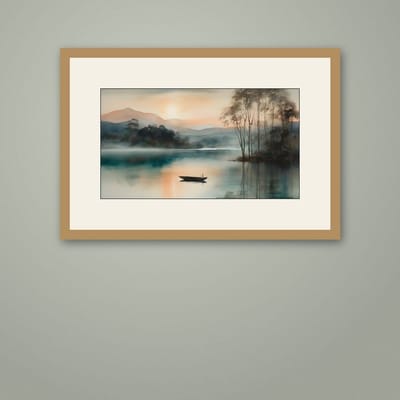 The Far Shore — framed in a styled room