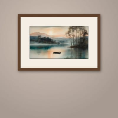 The Far Shore — framed in a styled room
