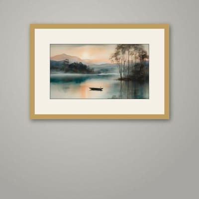 The Far Shore — framed in a styled room