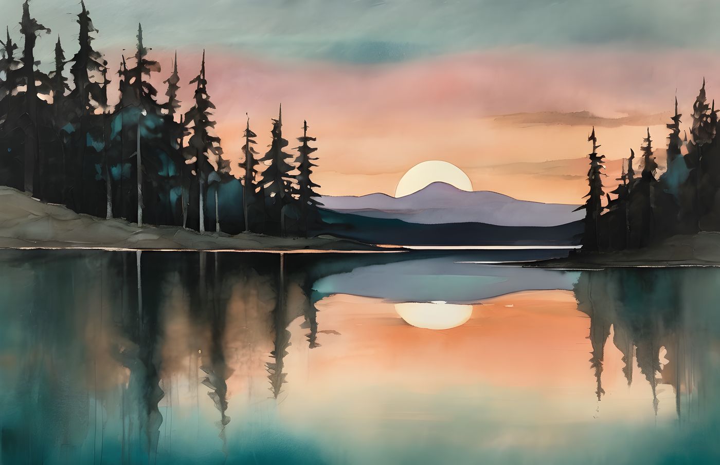 The Lake Holds the Sky — the full artwork