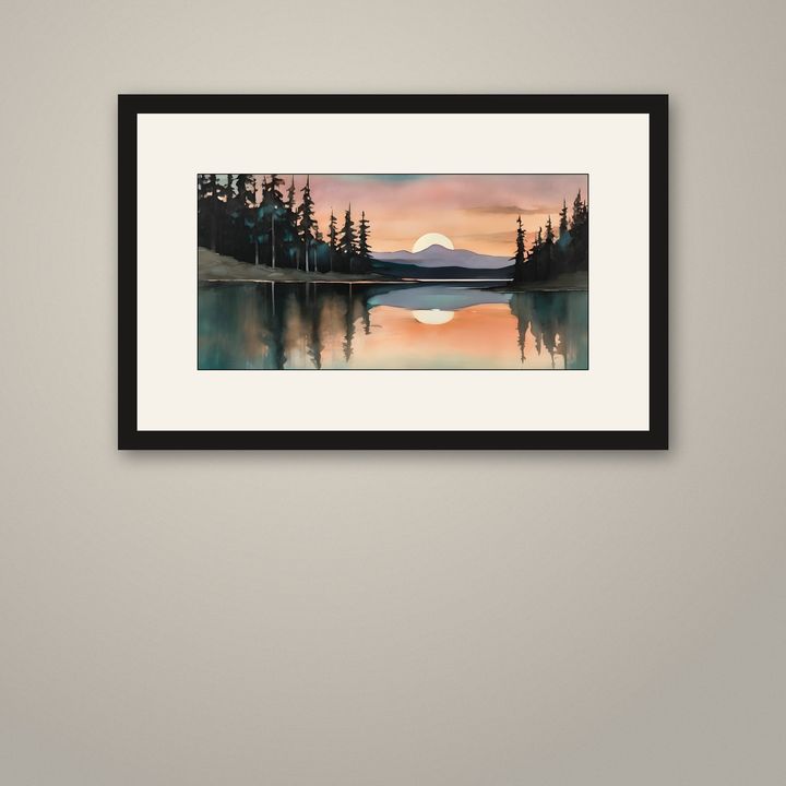 The Lake Holds the Sky — framed art print
